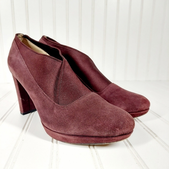 Clarks Kendra Purple Suede Mix Closed-Toe Pumps A418 - Picture 5 of 14